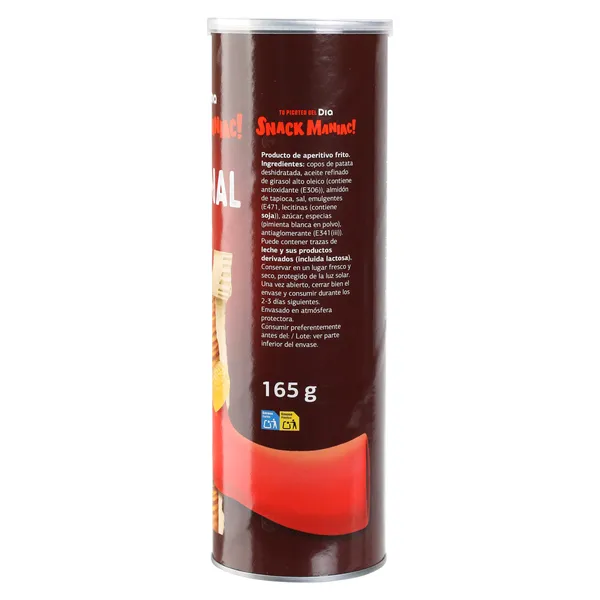 Snack de patata sabor original Snack Maniac de Dia bote 170 g 2