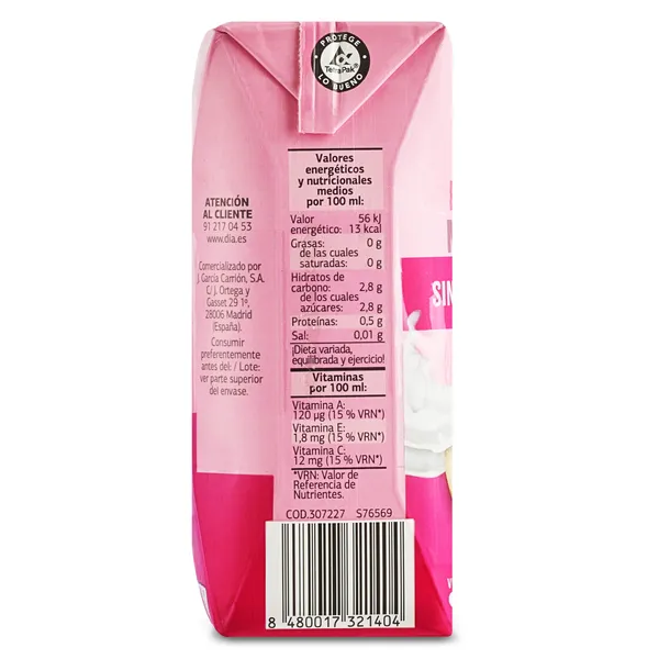 Bebida de frutas con leche melón y sandía sin azúcar Saborfera de Dia brik 3 x 330 ml 3