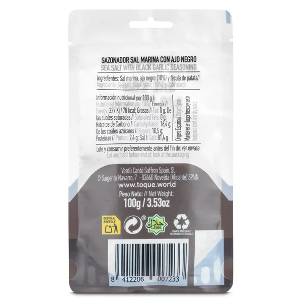 Sal con ajo negro Toque bolsa 100 g 2