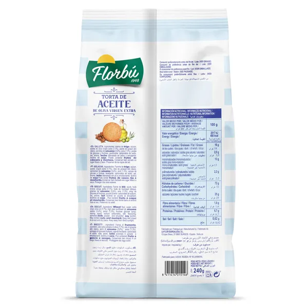 Tortas de aceite de oliva virgen extra Florbu bolsa 240 g 2
