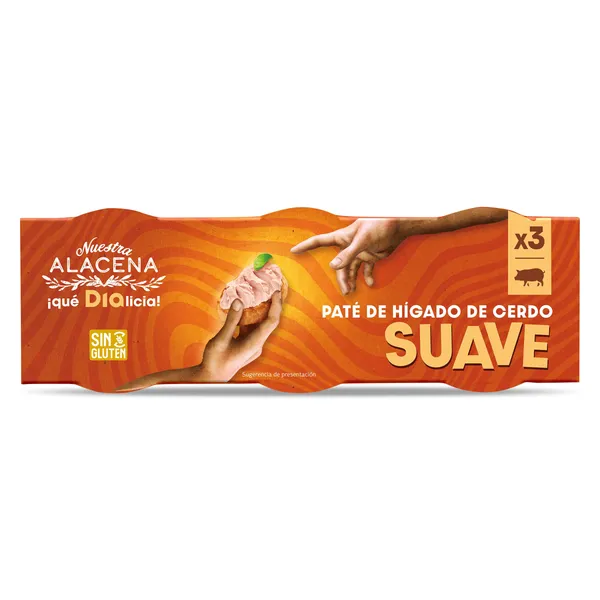 Paté de cerdo suave Dia Nuestra Alacena 3 x 75 g 2