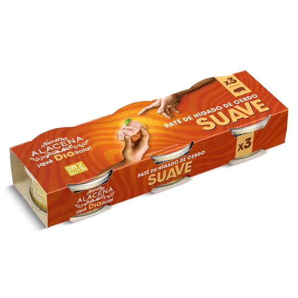 Paté de cerdo suave Dia Nuestra Alacena 3 x 75 g 3