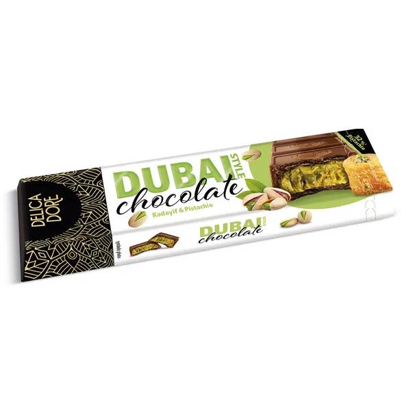 Chocolate relleno de pistacho Dubai Delicadore caja 70 g