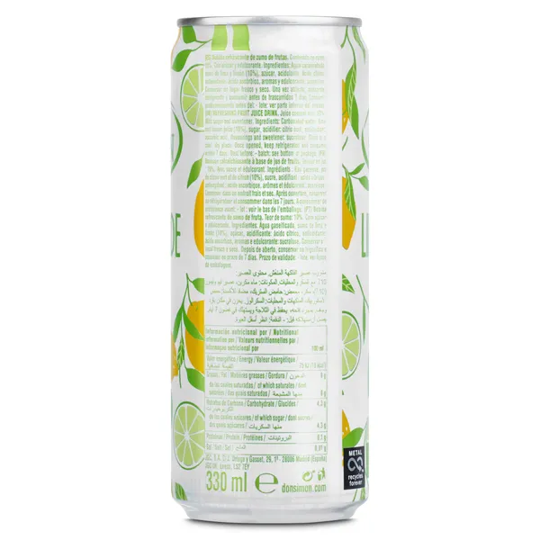 Limonada con lima con gas Don Simón lata 33 cl 2