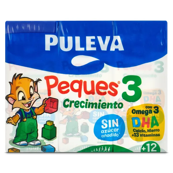 Bebida láctea infantil de crecimiento Peques 3 Puleva 3 x 200 ml 2