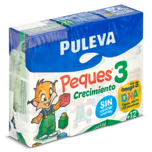 Bebida láctea infantil de crecimiento Peques 3 Puleva 3 x 200 ml 3