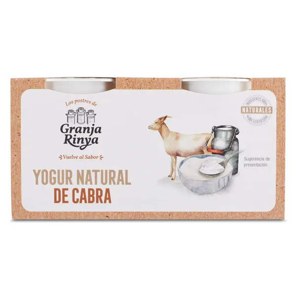Yogur natural de cabra Granja Rinya pack 2 x 125 g 2