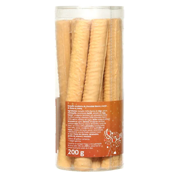 Barquillos cubiertos de chocolate y turrón Dulce Noel Dia caja 200 g 3