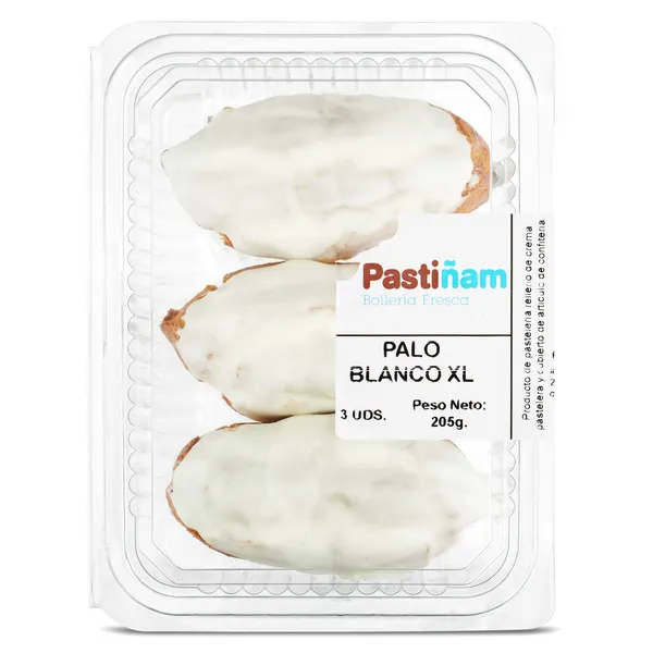 Palo de crema blanco XL Pastiñam bandeja 205 g 2