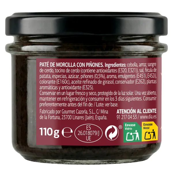 Paté de morcilla Dia Nuestra Alacena 110 g 2