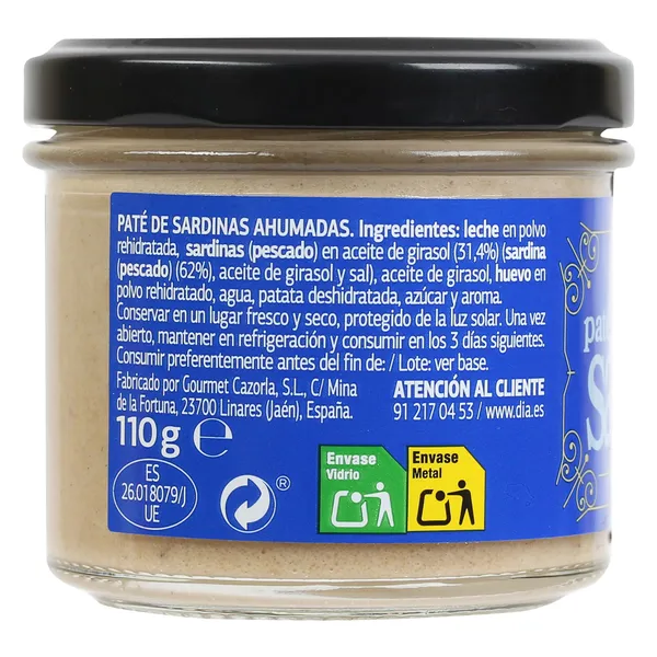Paté de sardinas Dia Nuestra Alacena 110 g 3
