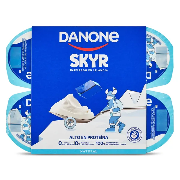 Skyr natural alto en proteínas Danone pack 4 x 100 g 2