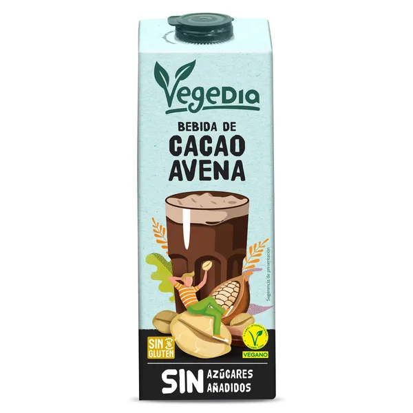 Bebida de avena con cacao Vegedia brik 1 l 2