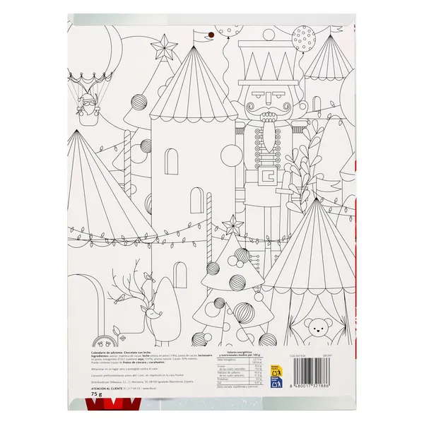 Calendario de adviento chocolate con leche Temptation de Dia caja 75 g 2