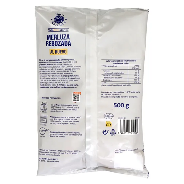 Filetes de merluza rebozados Dia Mari Marinera 500 g 3