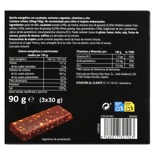 Barrita energética Dia El diablo 90 g 4