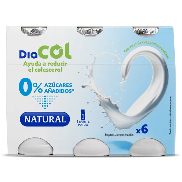 Bebida láctea natural 0% azúcares añadidos Diacol pack 6 x 100 g 2