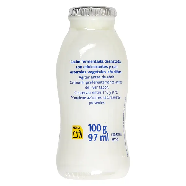 Bebida láctea natural 0% azúcares añadidos Diacol pack 6 x 100 g 6
