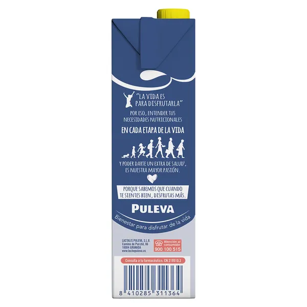 Bebida láctea desnatada con colágeno vita calcio Puleva brik 1 l 3