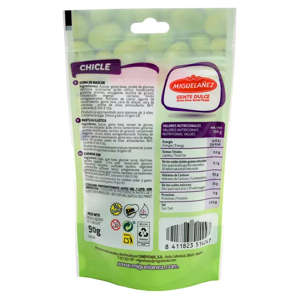 Chicles de melón Migueláñez bolsa 90 g 3