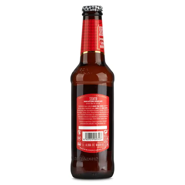 Cerveza excepcional Madri botella 33 cl 2