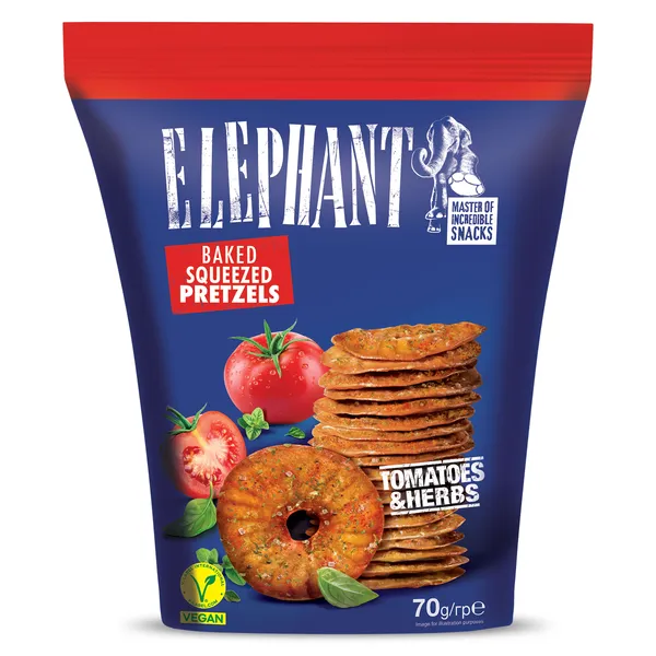Galletas saladas tomate y hierbas Elephant 70 g 2