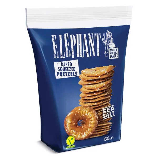 Pretzels con sal marina Elephant 80 g 3
