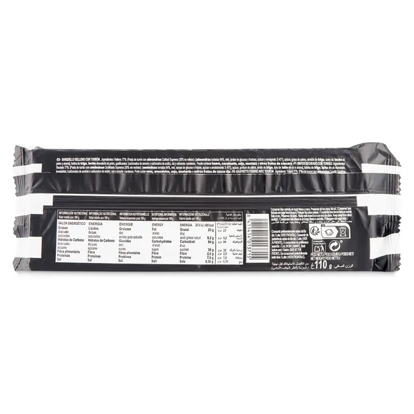 Barquillo relleno de turrón Florbu bolsa 110 g 2
