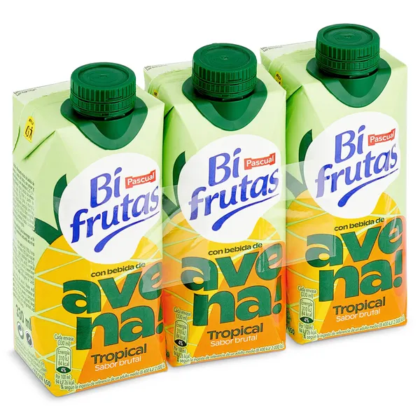 Bifrutas tropical con avena Pascual pack 3 x 330 ml 2