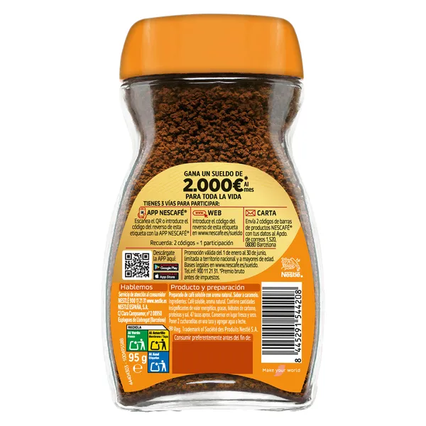 Café soluble sabor caramelo Nescafé 95 g 2