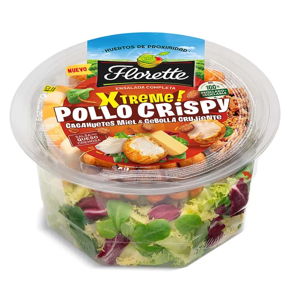 Ensalada Xtreme pollo crispy Florette bandeja 210 g