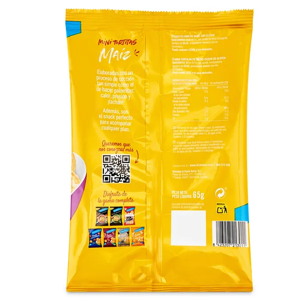 Mini tortitas de maíz Bicentury bolsa 65 g 2
