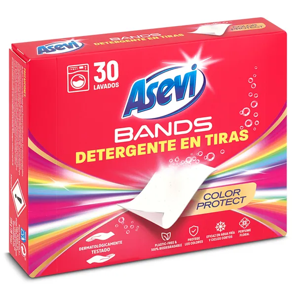 Detergente en tiras color protect Asevi 30 lavados 3