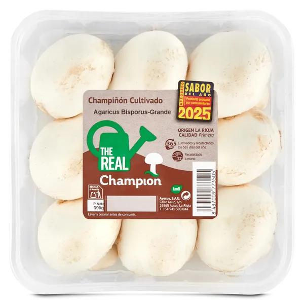 Champiñón grande bandeja 390 g 2