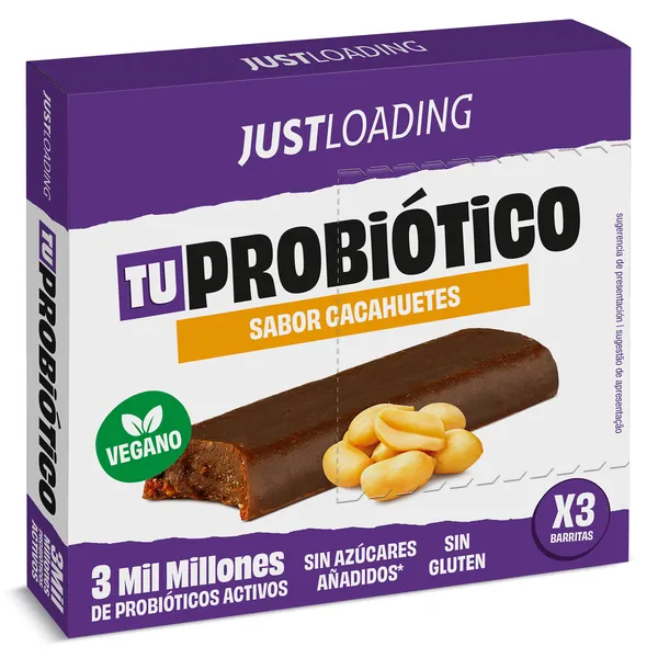 Barritas energéticas sabor cacahuete con probióticos Just loading 105 g 3