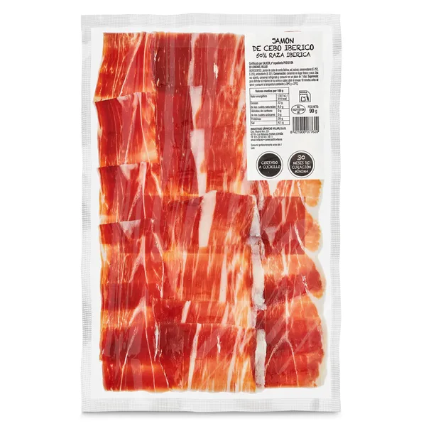 Jamón de cebo 50% raza ibérica Villar 90 g 2