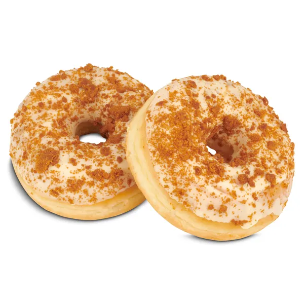 Rosquilla rellena de crema Biscoff cubierta de chocolate blanco y galleta 76 g 4
