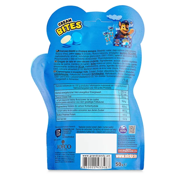 Bolitas de crema Patrulla Canina Nickelodeon caja 50 g 3