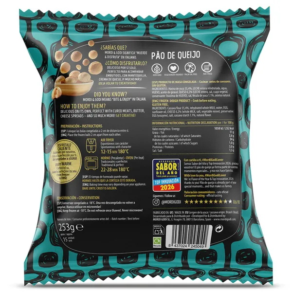 Pan de queso sin gluten Mordi & Godi 253 g 3