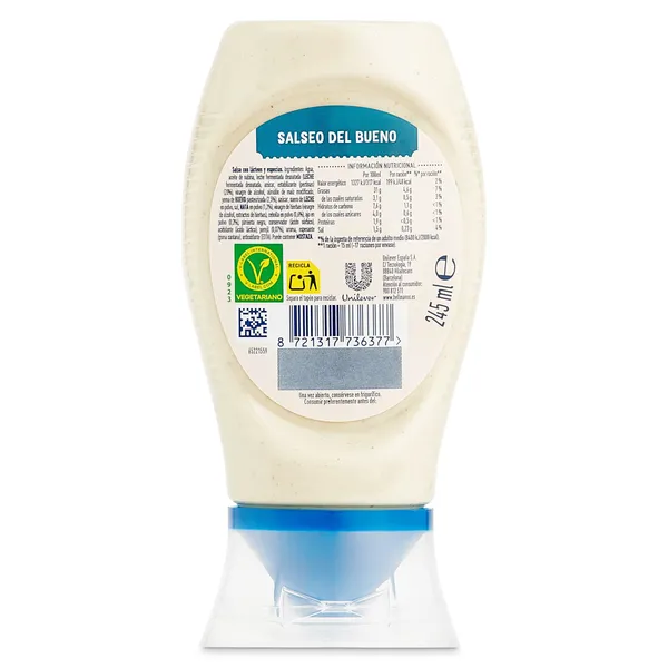 Salsa creamy ranchera Hellmanns bote 245 ml 2