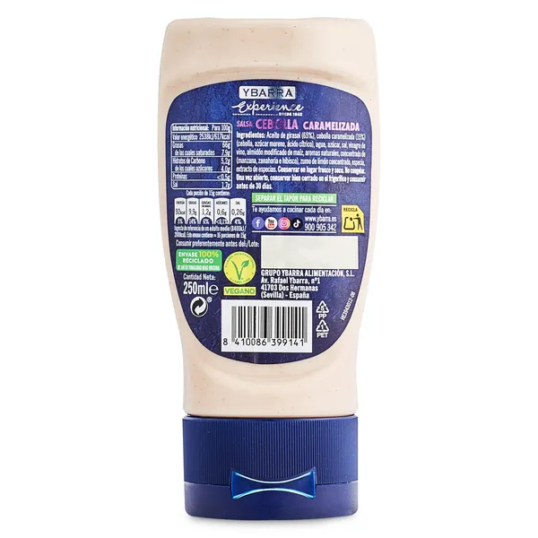 Salsa de cebolla caramelizada Ybarra 250 ml 3