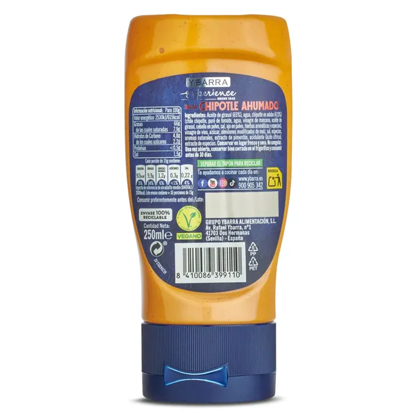 Salsa chipotle ahumado Ybarra 250 ml 2