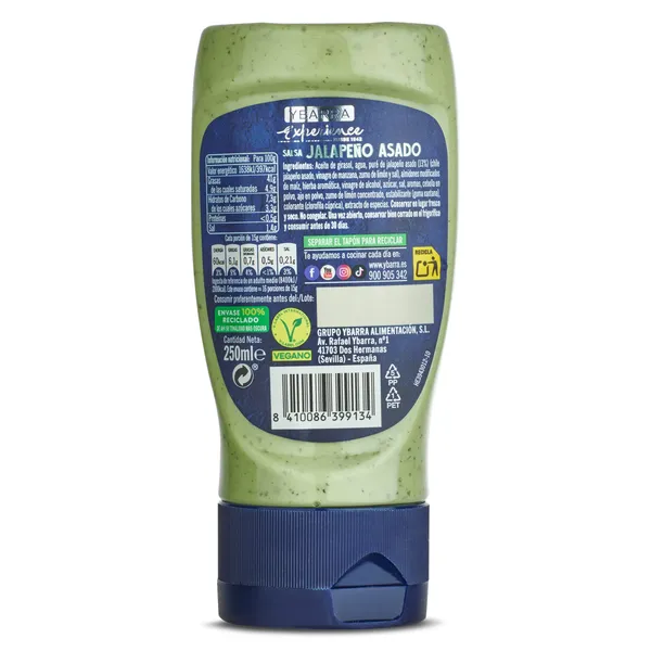 Salsa jalapeño asado Ybarra 250 ml 2