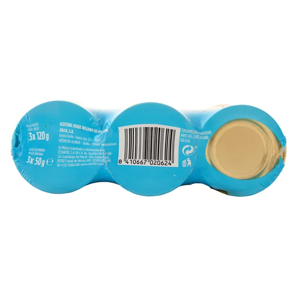 Aceitunas rellenas de anchoa suave Jolca 3 x 50 g 4