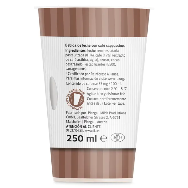 Café latte cappuccino Dia Arom'arte 250 ml 4