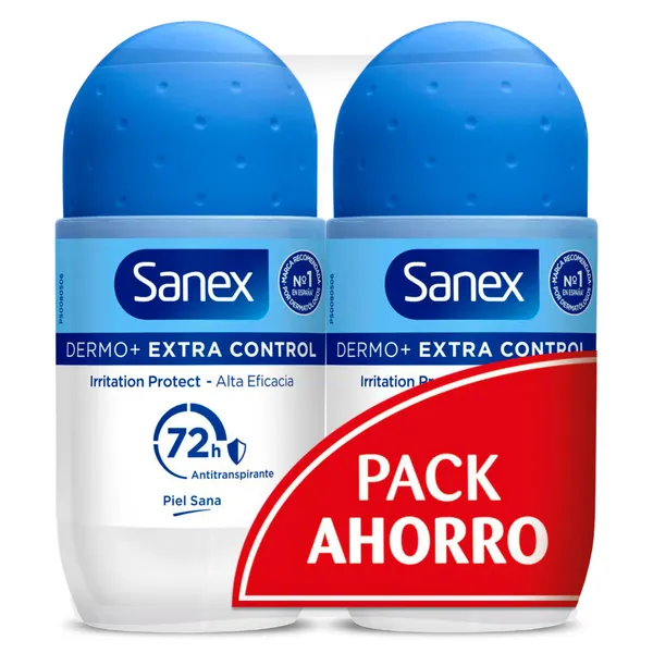 Desodorante roll-on dermo extra control pack 2 Sanex 100 ml 2
