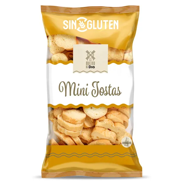 Mini tostas sin gluten El Molino de Dia 100 g 2