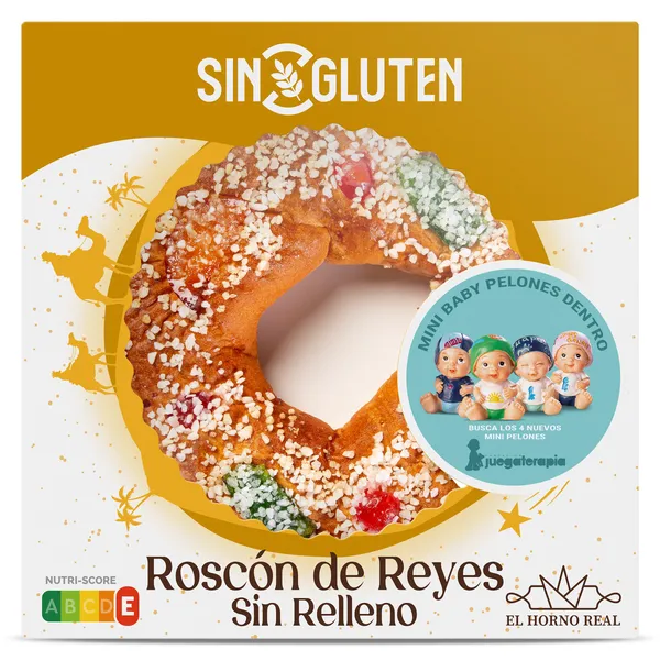 Roscón de Reyes sin relleno sin gluten El horno real caja 350 g 2