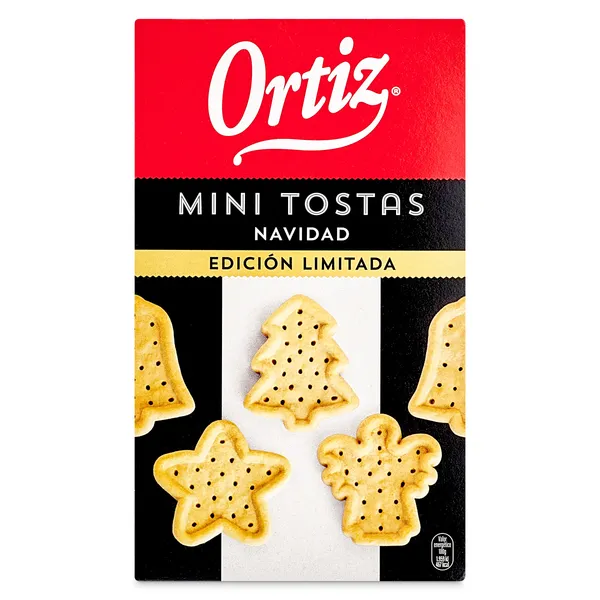 Mini tostadas Navidad Ortiz caja 80 g 2