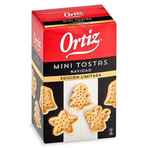 Mini tostadas Navidad Ortiz caja 80 g